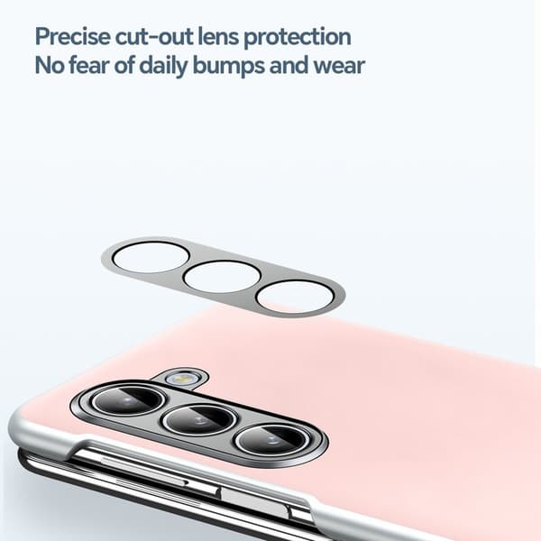 SULADA Mobilskal till Galaxy Z Fold5 5G Hinge Skydd Läder+PC Vit