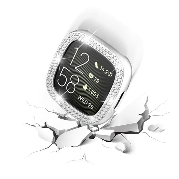 Fitbit Versa 4/Sense 2 Skal Rhinestone - Silver Silver
