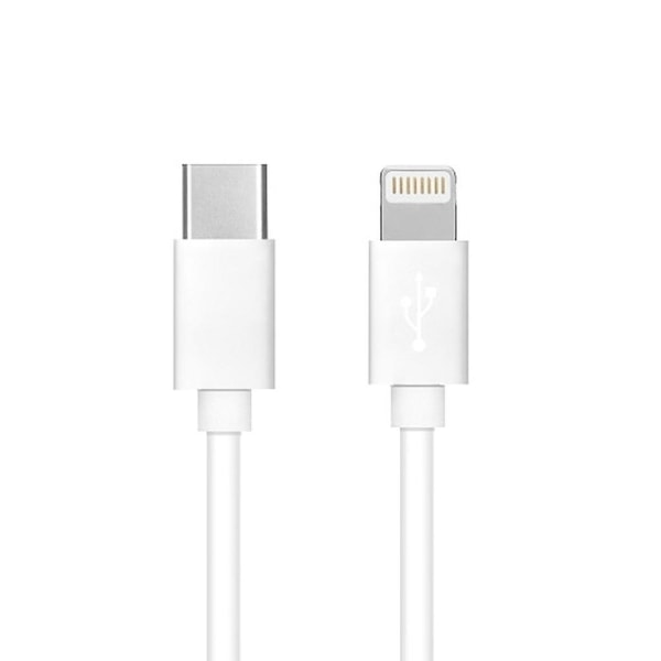 Kabel USB-C til iPhone Lightning PD 20W 3A C291 1m - Hvid BOX