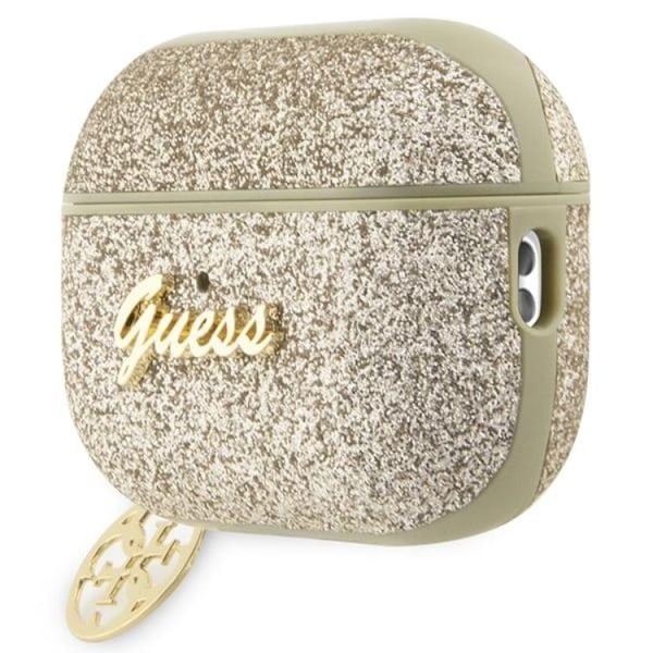 Guess Airpods Pro 2 Skal Glitter Flake Charm - Guld