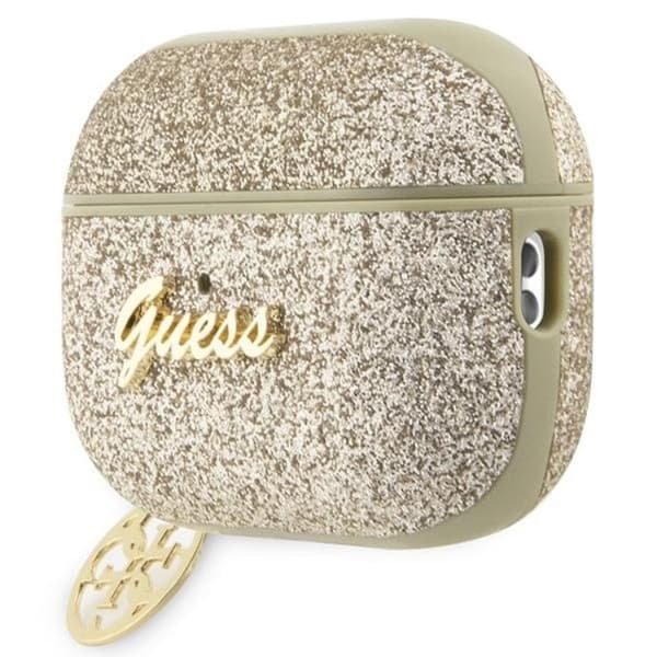 Guess Airpods Pro 2 Skal Glitter Flake Charm - Guld Guld