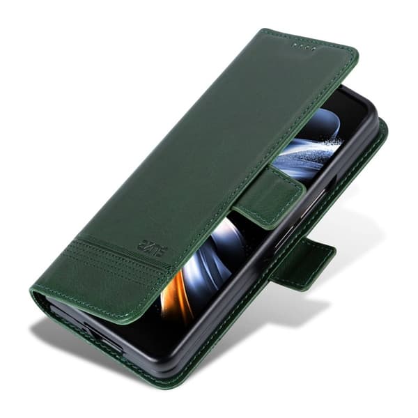 AZNS Samsung Galaxy Z Fold6 Plånboksfodral Konstläder - Grön