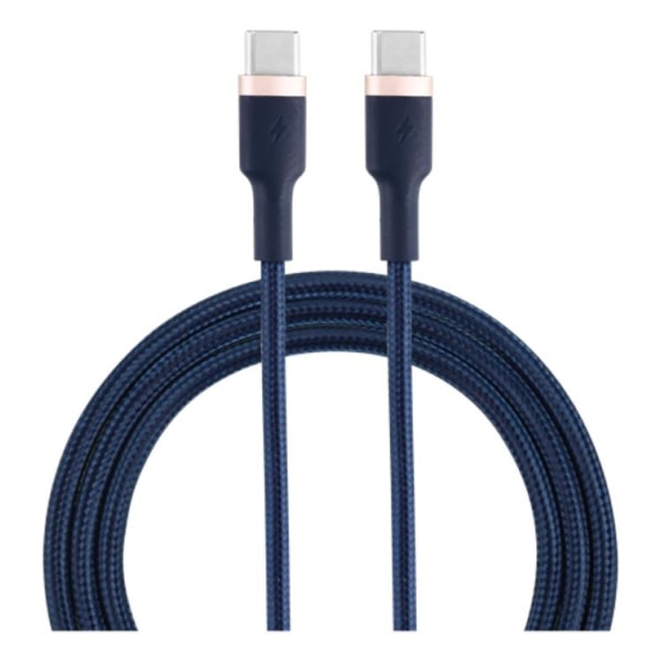 EPZI Flettet USB-C til USB-C Kabel 60W 1m - Marineblå