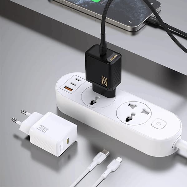 Dudao Snabbladdare 20W A26 PD GaN USB-C - Vit Vit