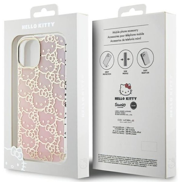 Hello Kitty iPhone 15 Mobilskal IML Gradient Electrop Crowded