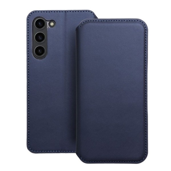 Galaxy S24 Plus Wallet Case Dual Pocket - tummansininen