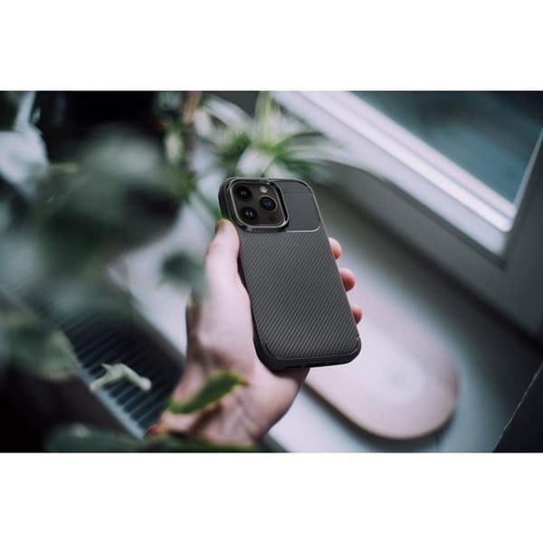 Mobilskal till iPhone 15 Pro Max Carbon Premium - Svart Black