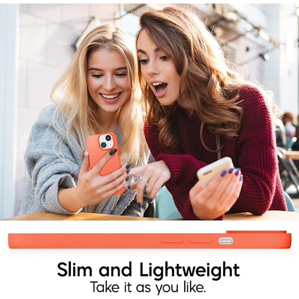iPhone 14 Plus Skal Magsafe Silicone Ultra Slim - Orange