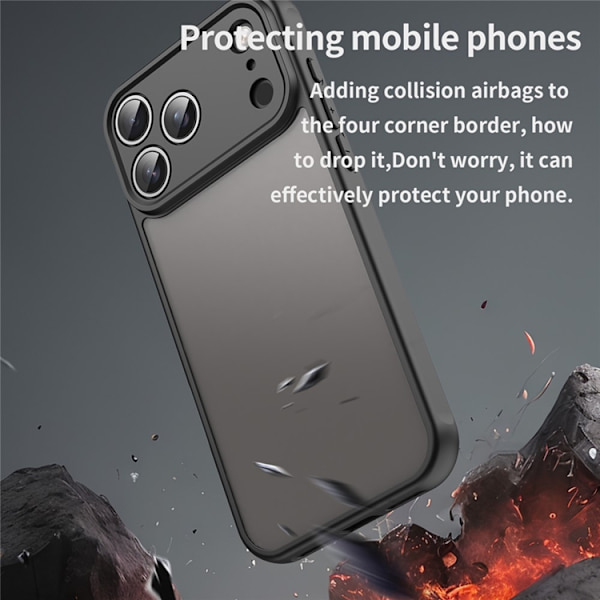 Mobilskal till iPhone 17 Pro Frostade krockkuddar Drop Proof