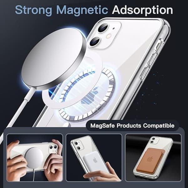 Telefontaske til iPhone 11 Magsafe - Gennemsigtig Transparent