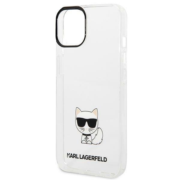 Karl Lagerfeld iPhone 14 Plus -kuori läpinäkyvä Choupette Body -