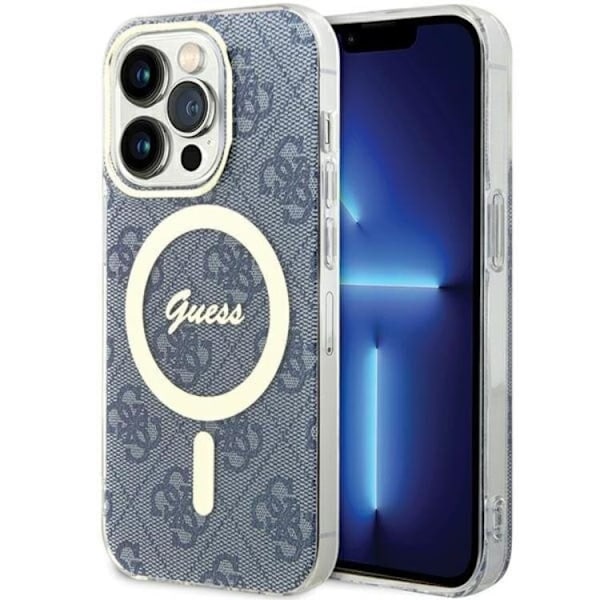 Guess iPhone 15 Pro Max Mobilskal Magsafe IML 4G - Blå Blå