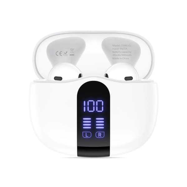 Tech-Protect Trådlös Hörlurar In-Ear Ultraboost Core G2 - Vit Vit