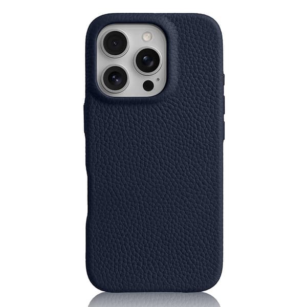 MELKCO Mobilskal till iPhone 16 Pro Max Magnetiskt Äkta Läder PC - Blå