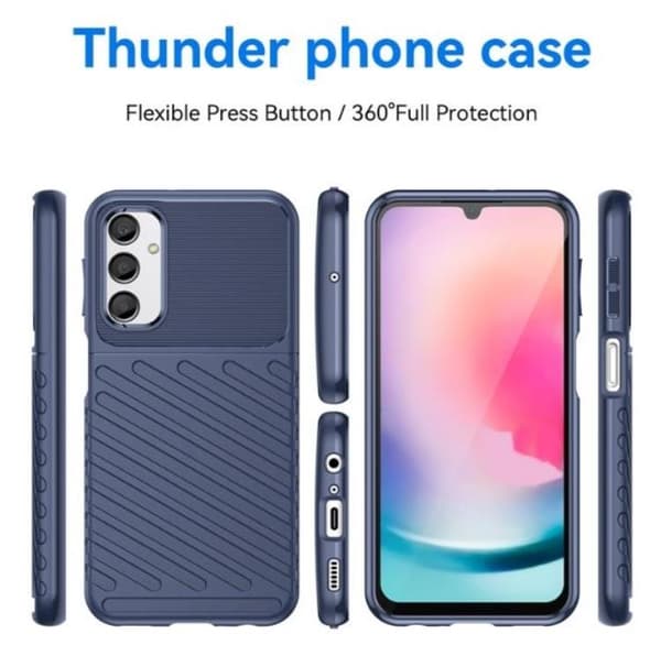 Galaxy A24 4G Mobilskal Thunder Twill - Blå Blå