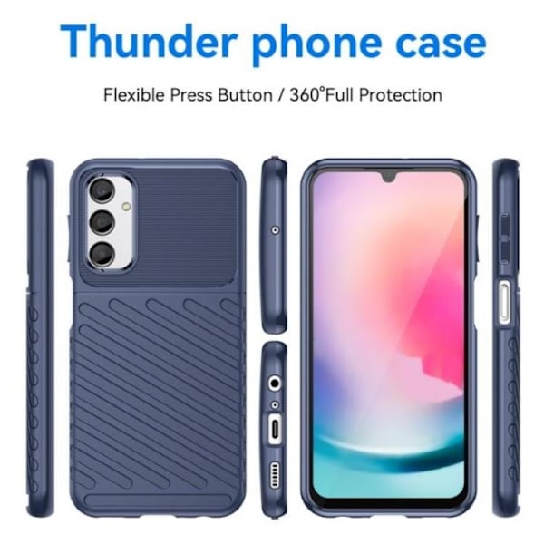 Mobilskal till Galaxy A24 4G Thunder Twill - Blå