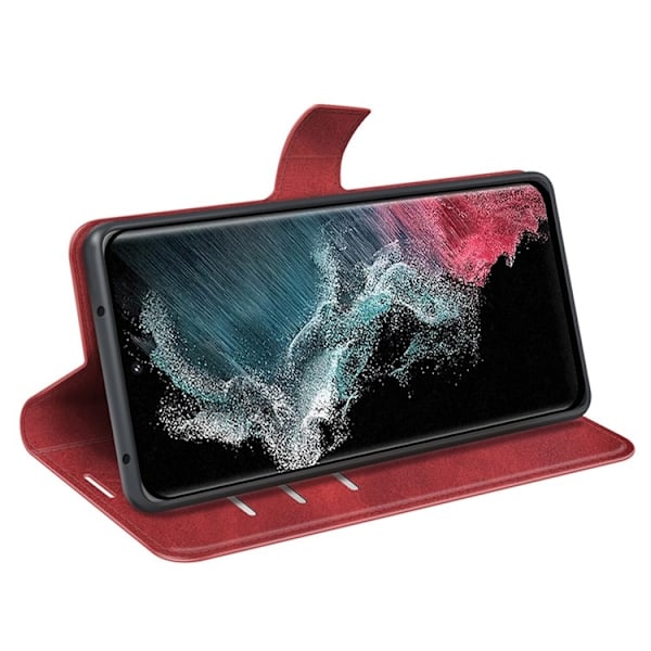 Galaxy S23 Ultra Plånboksfodral Folio Flip - Röd