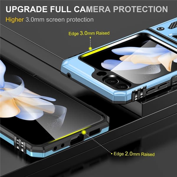 Mobilskal till Galaxy Z Flip7 FE/Z Flip6 Armor Kickstand Blå
