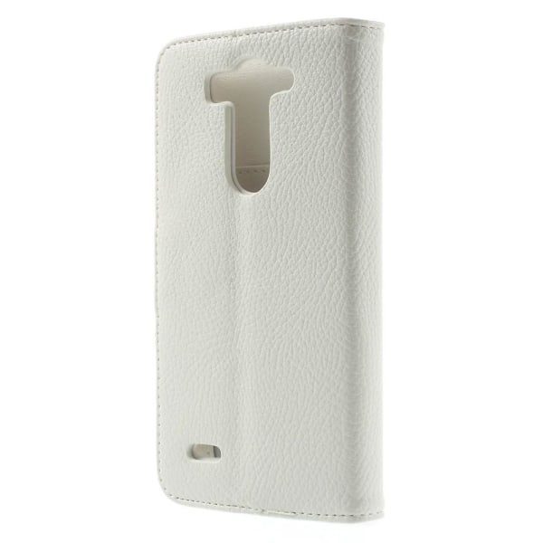 Lychee Embossed Plånboksfodral till LG G3 S - Vit Vit