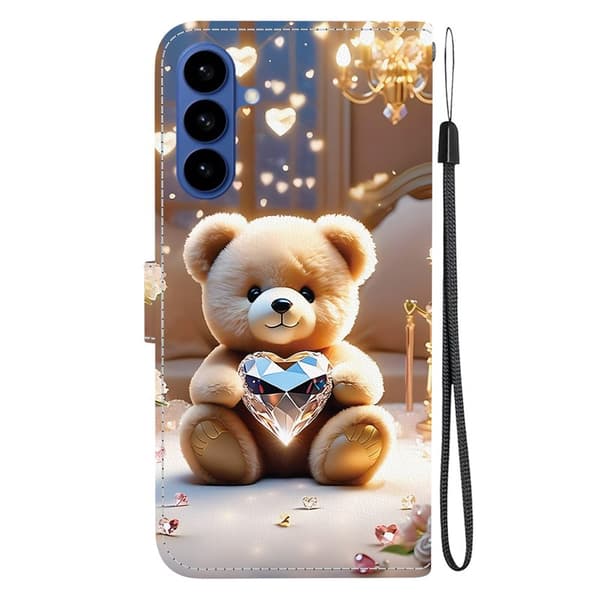 Plånboksfodral för Samsung Galaxy S26 Plus Konstläder Stativ - Diamond Bear