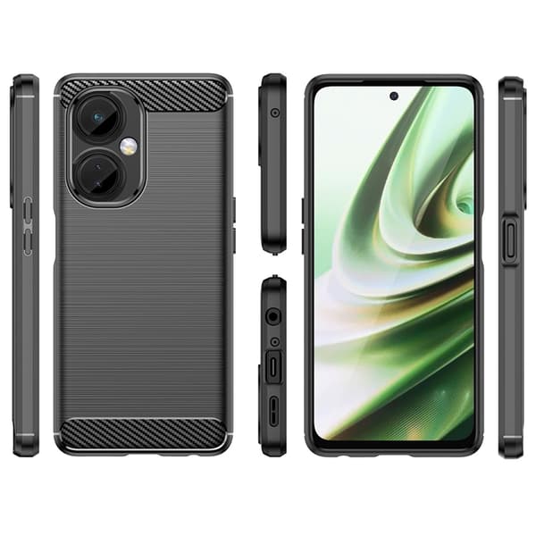 Telefontaske til OnePlus Nord CE 3 Carbon Silicone - Sort Black
