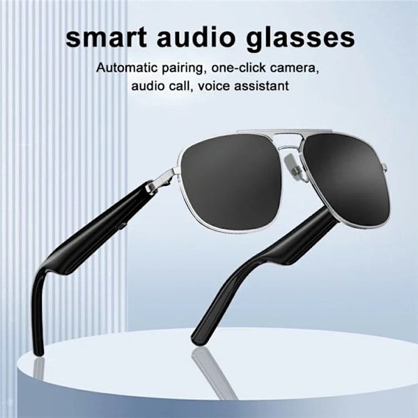 Polariserade Smarta Glasögon Bluetooth G01-01 - Vit