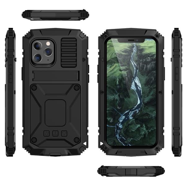 R-JUST Mobilskal till iPhone 12 Pro Max Shockproof Svart