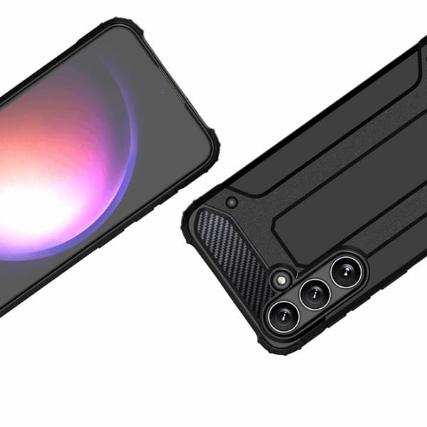 Telefontaske til Galaxy S25 Hybrid Armor - Blå Blå