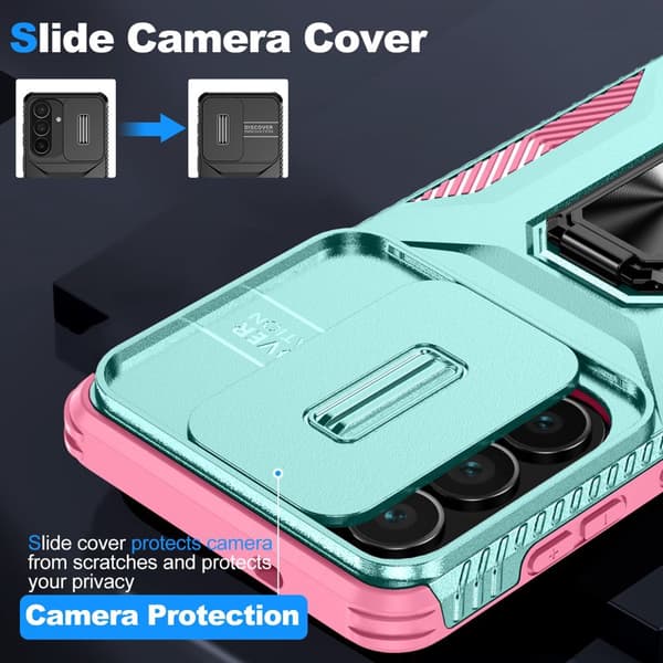 Mobilskal för Samsung Galaxy S26 Camshield Kickstand TPU + PC - Grön