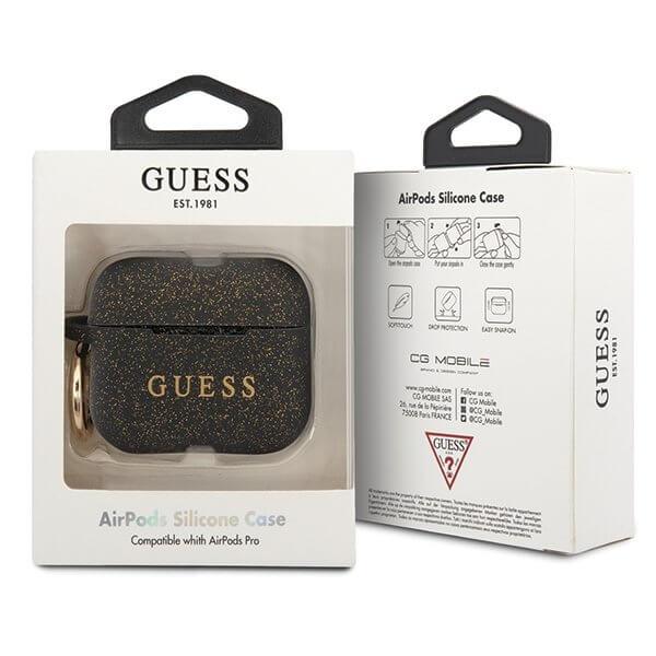 Guess Shell Airpods Pro Silicone - musta Black