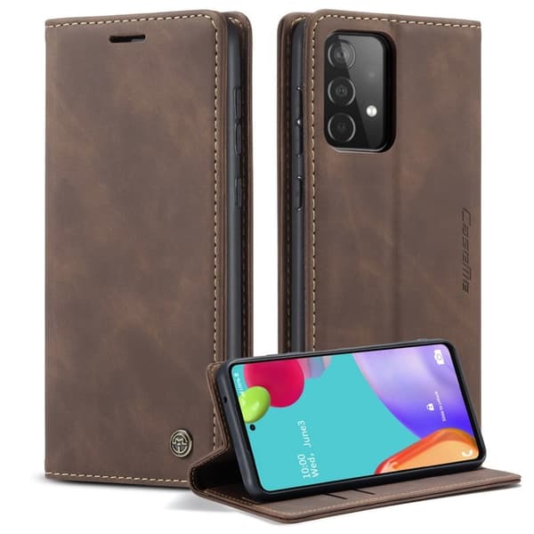 CASEME Plånboksfodral Konstläder till Samsung Galaxy A52 5G - Brun
