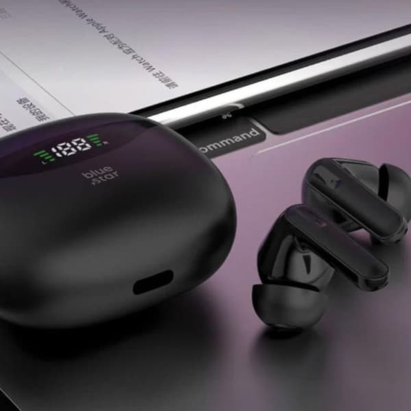 Blue Star Trådløse Øretelefoner TWS T60 - Sort Black
