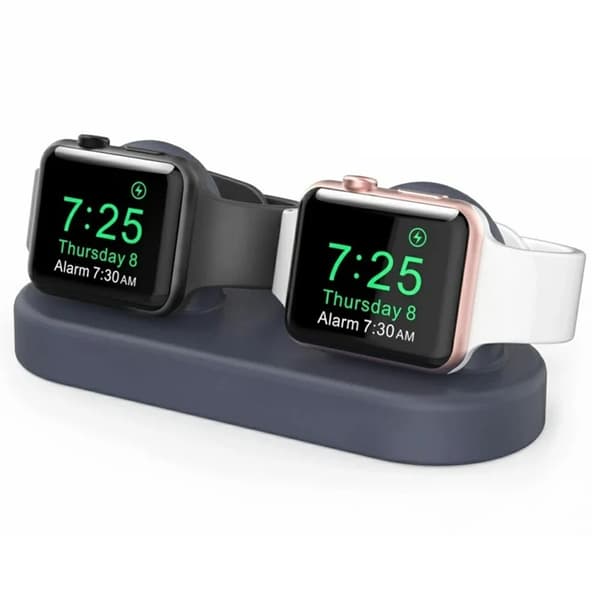 Apple Watch 5/4/3/2/1 Laddningsställ Dual - Blå Blå