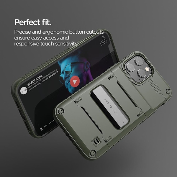 VRS DESIGN Damda QuickStand iPhone 12 Pro Max Skal - Grön Grön