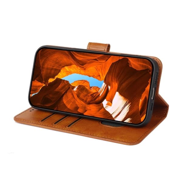 Samsung Galaxy S26 Plus Plånboksfodral Ställ Magnetisk Stängning Konstläder Gul