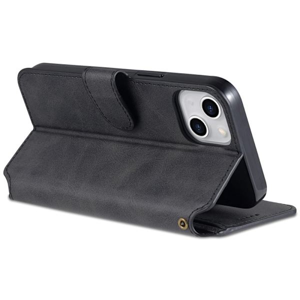 AZNS iPhone 14 Plånboksfodral Konstläder - Svart