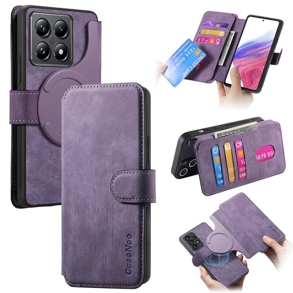 CASENEO Xiaomi 14T Plånboksfodral Konstläder - Lila