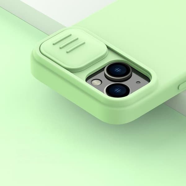 Nillkin iPhone 14 Plus Skal Magsafe CamShield Silikon - Grøn Grön