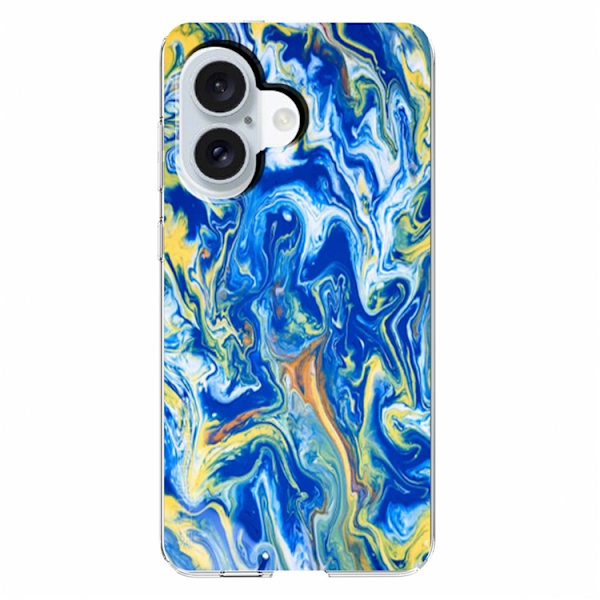 Mobilskal till iPhone 17 Marble Pattern Printing Soft - Himmelsblå