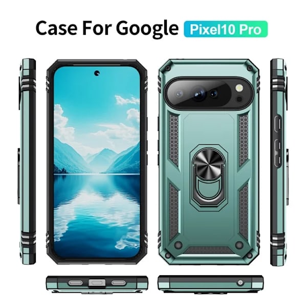 Mobilskal till Google Pixel 10/10 Pro Kickstativ - Grön Grön