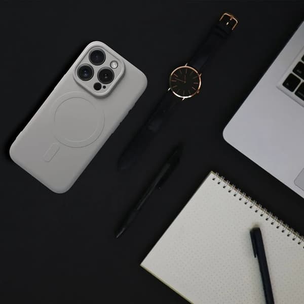 Mobilskal till Galaxy S25 Edge Magsafe Silikon - Titatnium Grå Grå