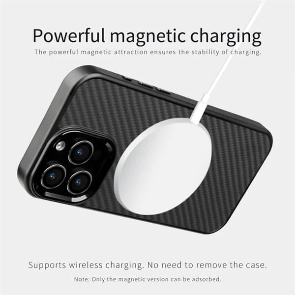 Mobilskal till iPhone 16 Pro Max Magsafe Aramid Fiber - Lila Lila