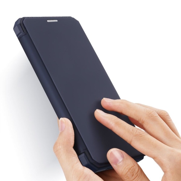 Dux Ducis automaattisesti imeytyvä nahkainen lompakkokotelo iPhone 12 Pro Max - Blue
