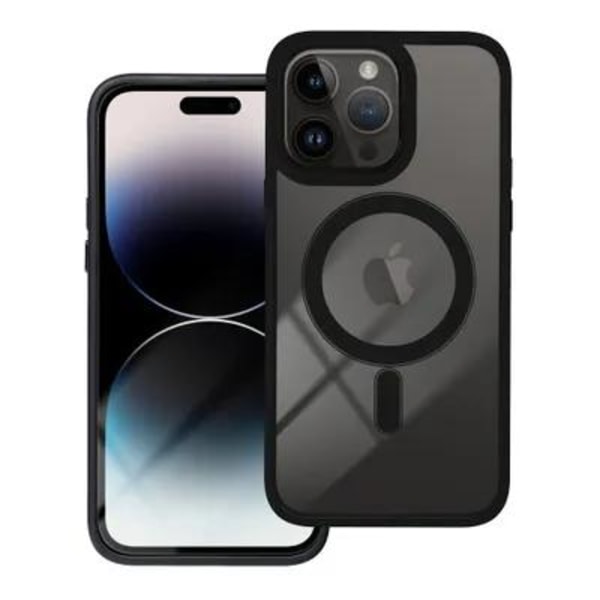 iPhone 14 Pro Max matkapuhelimen suojakuori Magsafe Color Edge - musta
