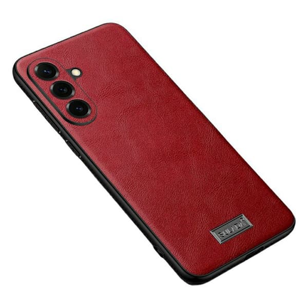 Sulada Mobilskal för Samsung Galaxy S26 Konstläder + TPU - Röd