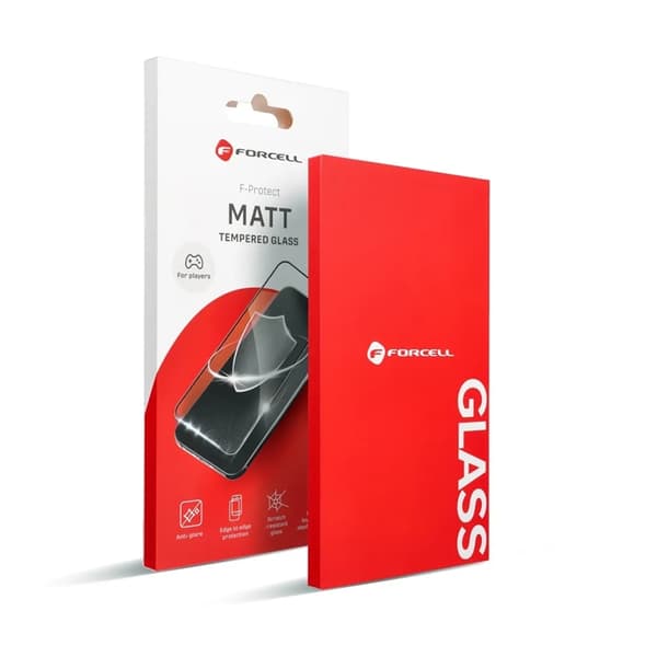 Forcell iPhone 14 Pro Max Härdat Glas Skärmskydd Matt - Svart Black