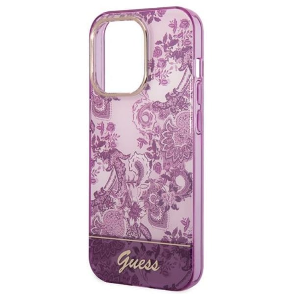GUESS iPhone 14 Pro Skal Porcelain Collection - Fuschia