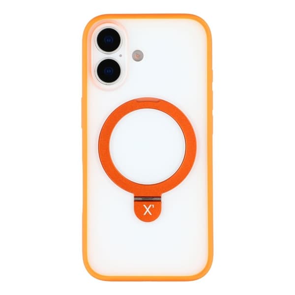 X-LEVEL Mobilskal till iPhone 17 Metal Kickstand TPU PC Orange