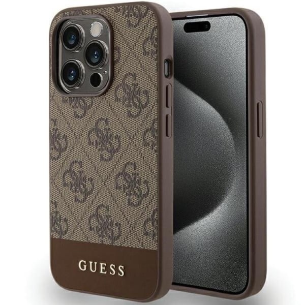 Guess iPhone 15 Pro Max Mobile Cover 4G Stripe Collection - Brun