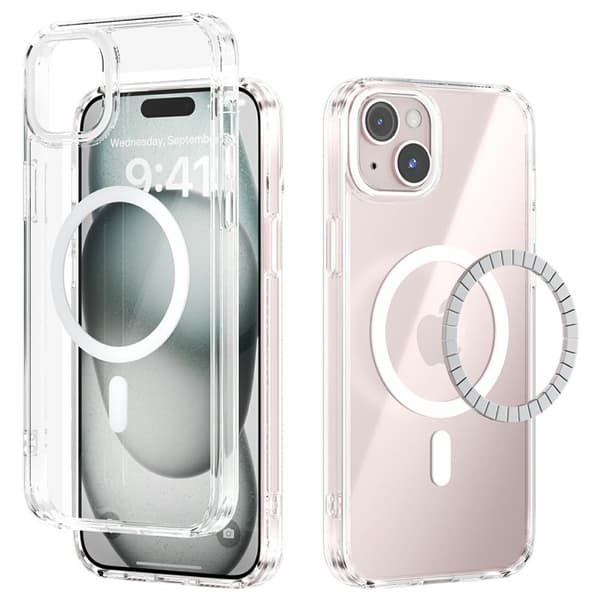 ABEEL Mobilskal till iPhone 15 MagSafe Anti Scratch Vit TPU Vit